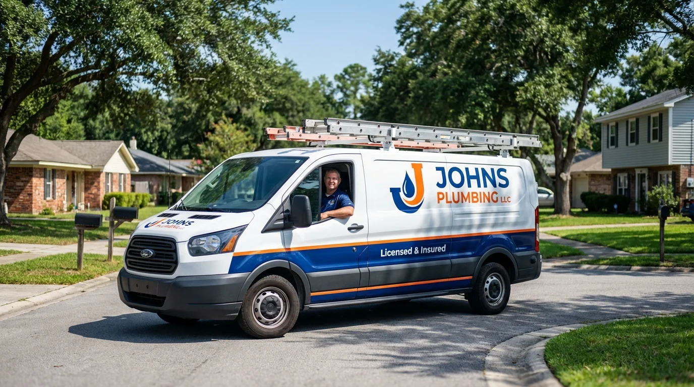 Johns Plumbing LLC service van in Maybrook, NY