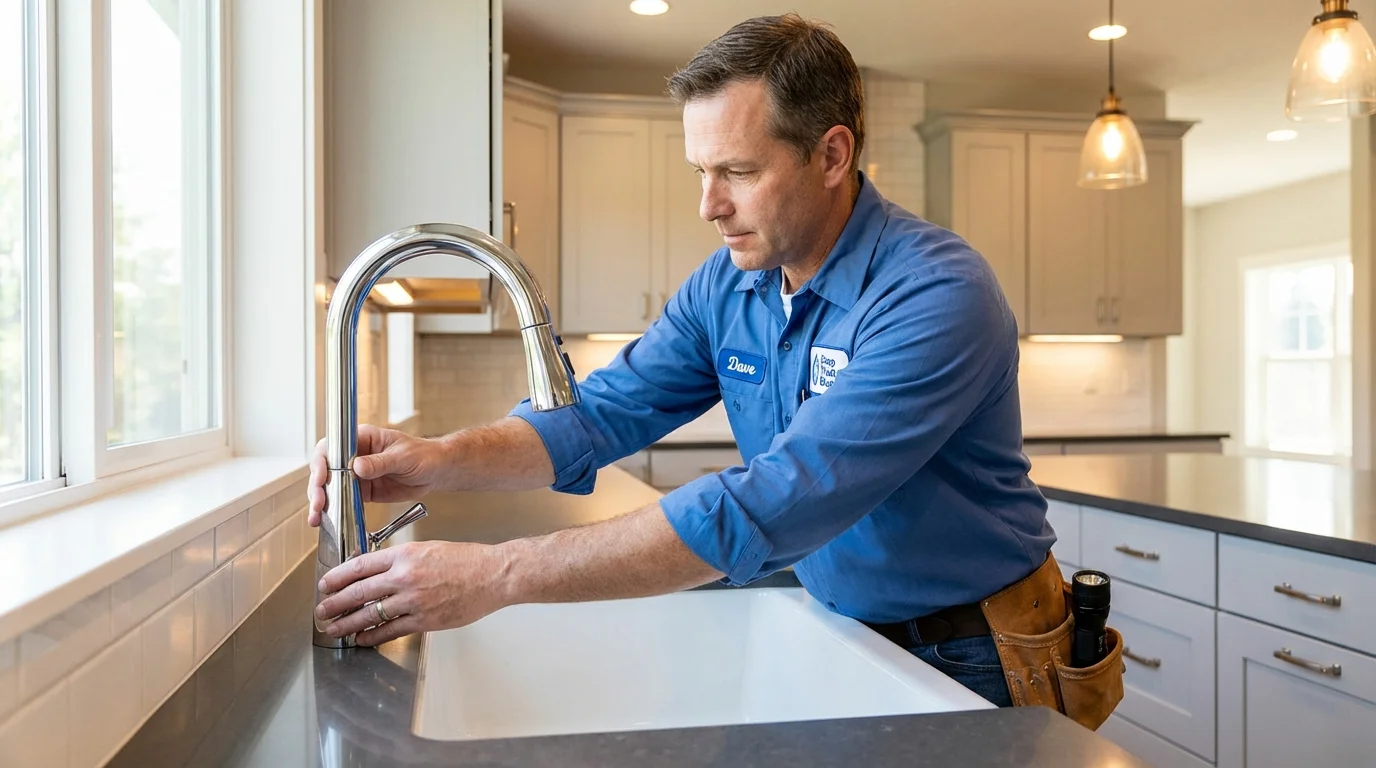Kitchen faucet installation by Johns Plumbing LLC in Maybrook